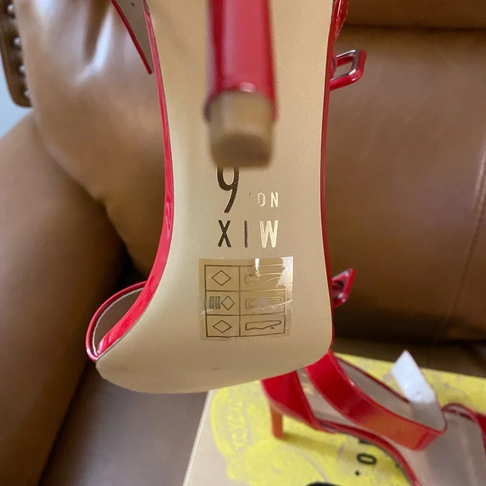 Mix No. 6 Red Patent Leather Heels Size 10